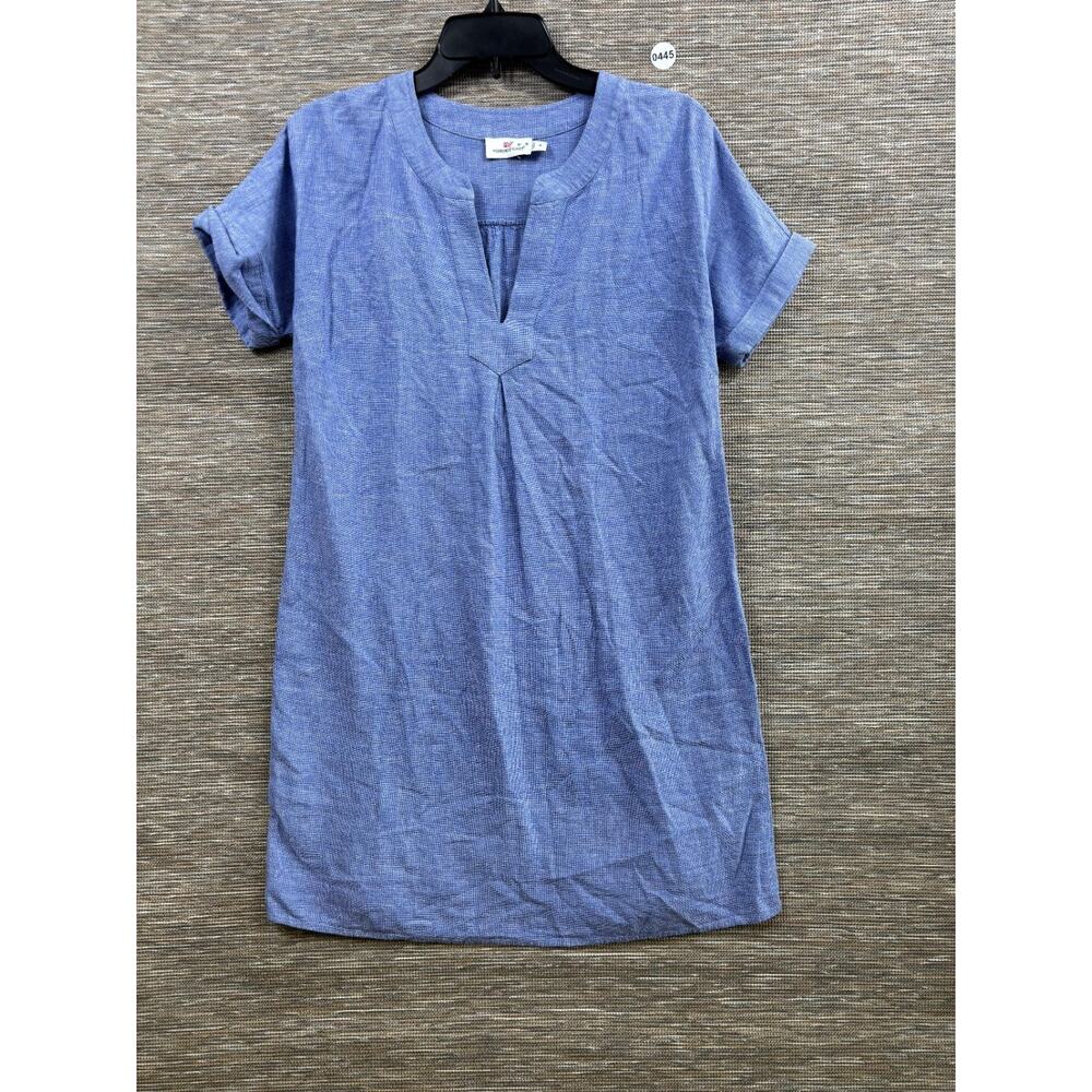 Casual Blue Shift Dress - Lightweight Short Sleeve